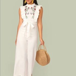 Mock Me Embroidered Jumpsuit